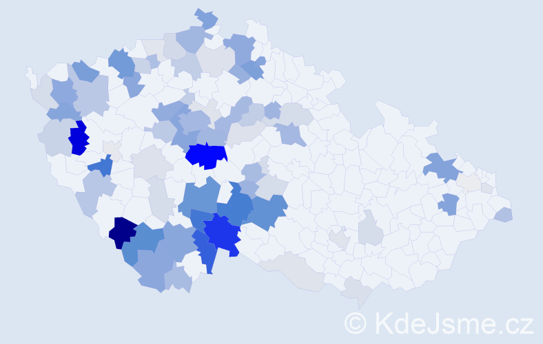 Příjmení: 'Šetková', počet výskytů 245 v celé ČR