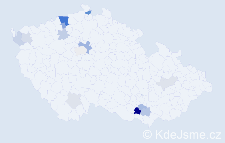 Příjmení: 'Birkner', počet výskytů 29 v celé ČR