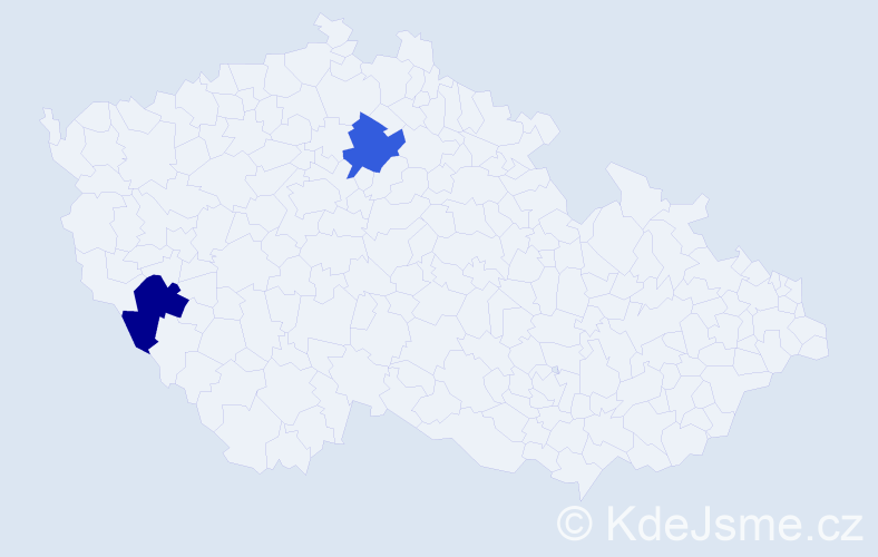 Příjmení: 'Eštefanová', počet výskytů 2 v celé ČR