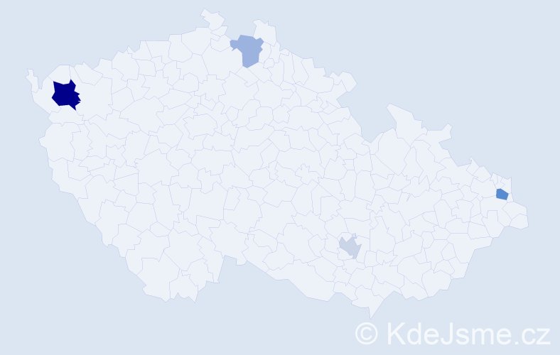 Příjmení: 'Kinková', počet výskytů 8 v celé ČR