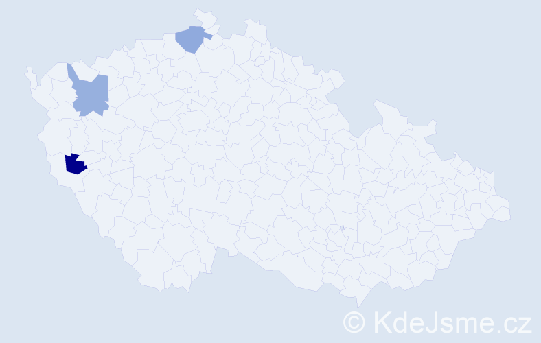 Příjmení: '"Mai The"', počet výskytů 3 v celé ČR