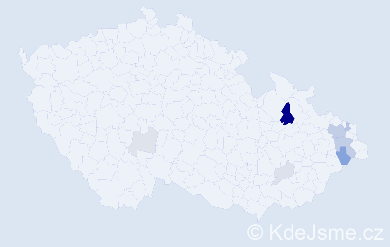 Příjmení: 'Neshodová', počet výskytů 22 v celé ČR