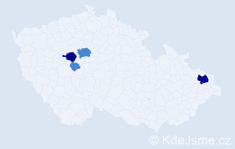 Příjmení: 'Beščec', počet výskytů 8 v celé ČR