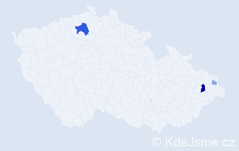 Příjmení: 'Kleniarová', počet výskytů 9 v celé ČR