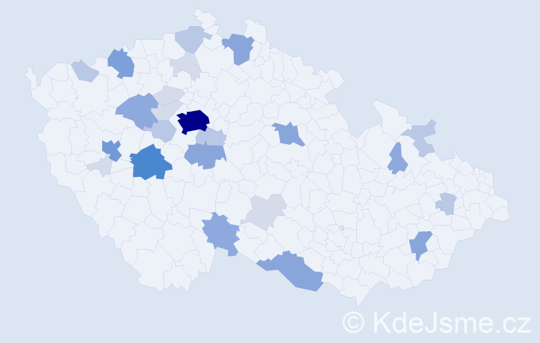 Příjmení: 'Šimr', počet výskytů 84 v celé ČR