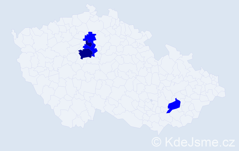 Příjmení: 'Lykhtey', počet výskytů 7 v celé ČR