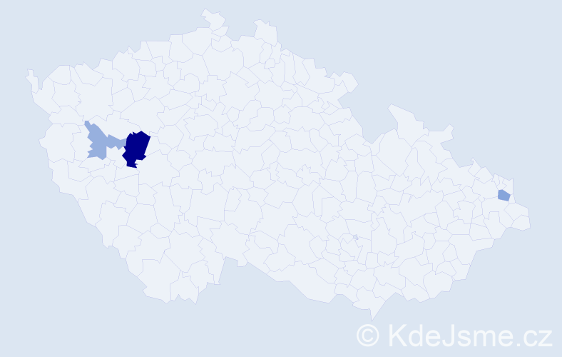 Příjmení: 'Koželoušek', počet výskytů 8 v celé ČR