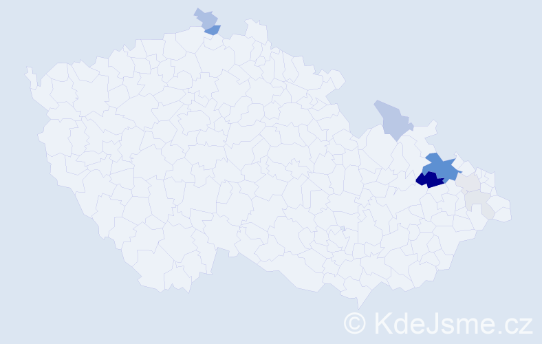 Příjmení: 'Pretsch', počet výskytů 31 v celé ČR