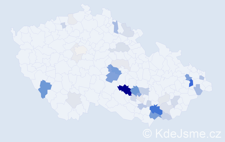 Příjmení: 'Lundová', počet výskytů 134 v celé ČR