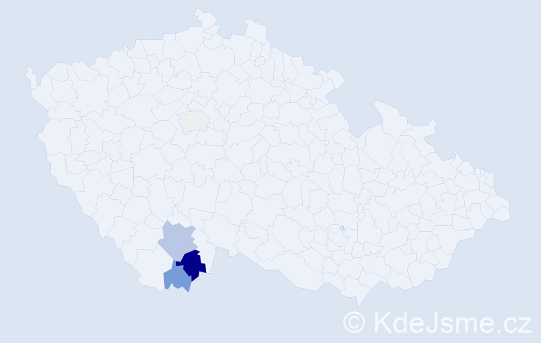 Příjmení: 'Robaušová', počet výskytů 7 v celé ČR