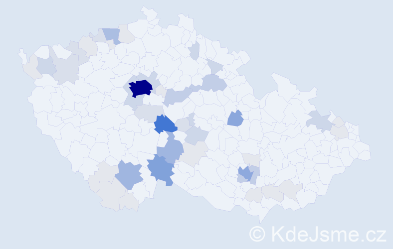 Příjmení: 'Vopálka', počet výskytů 172 v celé ČR