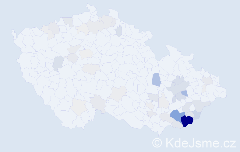 Příjmení: 'Šobáňová', počet výskytů 227 v celé ČR