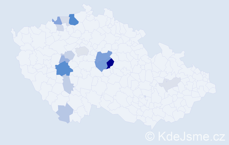 Příjmení: 'Radla', počet výskytů 41 v celé ČR