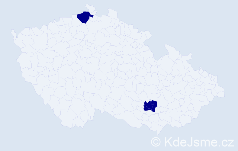 Příjmení: 'Bachňáková', počet výskytů 3 v celé ČR