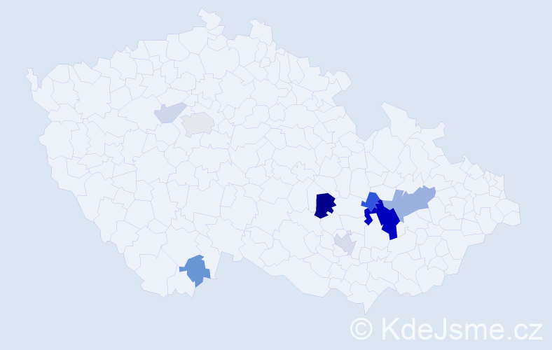 Příjmení: 'Grumlíková', počet výskytů 24 v celé ČR