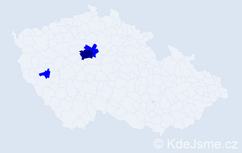 Příjmení: 'Hyrya', počet výskytů 4 v celé ČR