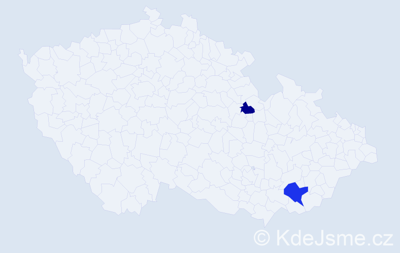 Příjmení: 'Powers', počet výskytů 3 v celé ČR