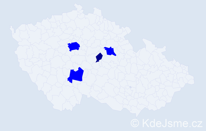 Příjmení: 'Rubino', počet výskytů 5 v celé ČR