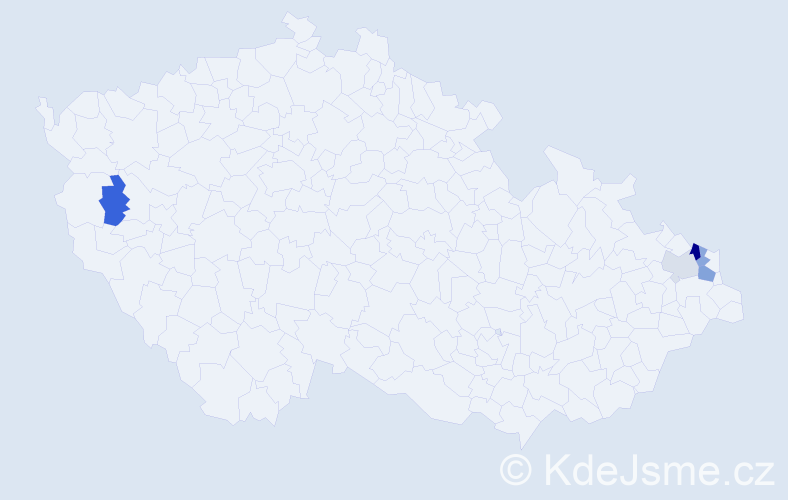 Příjmení: 'Curzydlo', počet výskytů 8 v celé ČR