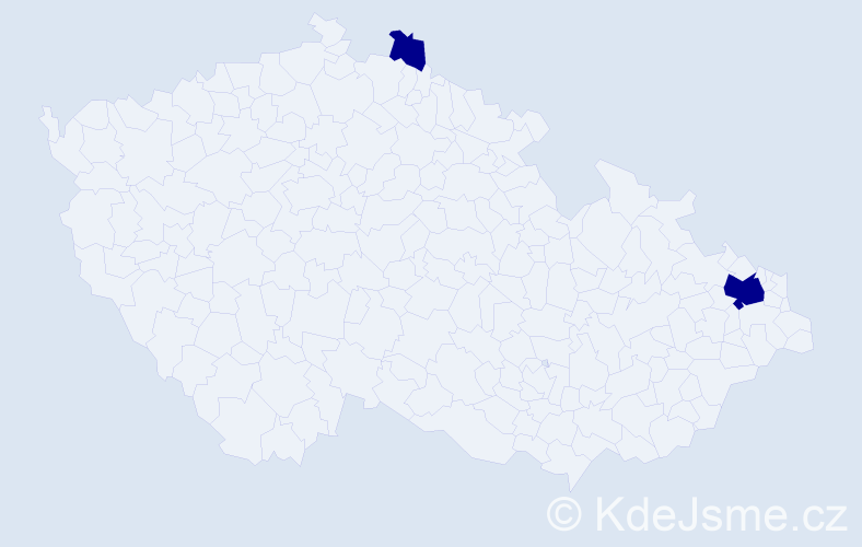 Příjmení: 'Kosjuk', počet výskytů 2 v celé ČR