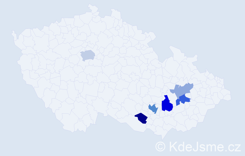 Příjmení: 'Tauwinkl', počet výskytů 14 v celé ČR