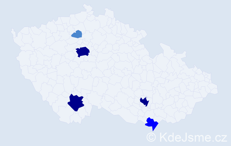 Příjmení: 'Pancl', počet výskytů 17 v celé ČR