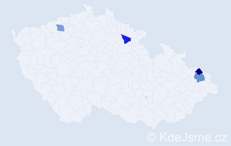 Příjmení: 'Barnašová', počet výskytů 8 v celé ČR