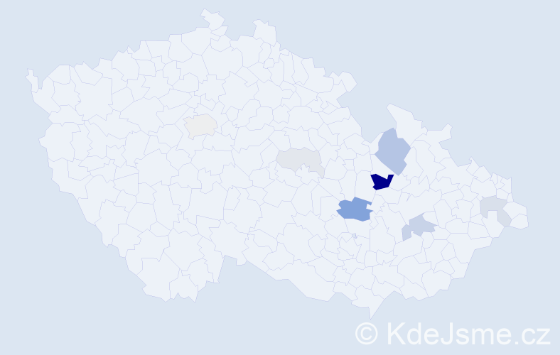Příjmení: 'Gereš', počet výskytů 27 v celé ČR