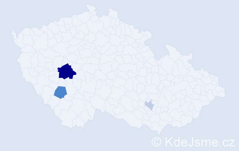 Příjmení: 'Montano', počet výskytů 5 v celé ČR