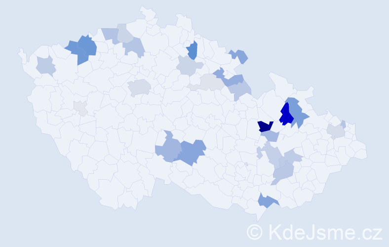 Příjmení: 'Grussová', počet výskytů 73 v celé ČR
