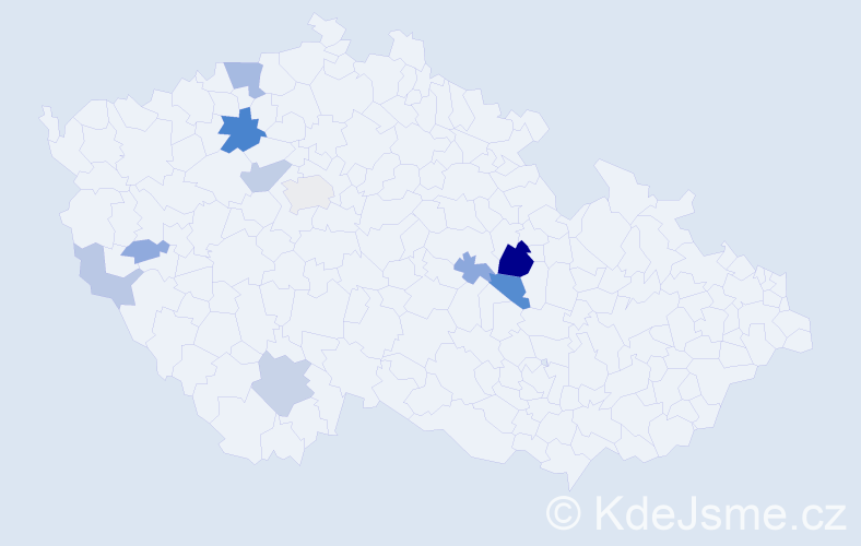 Příjmení: 'Flachová', počet výskytů 25 v celé ČR