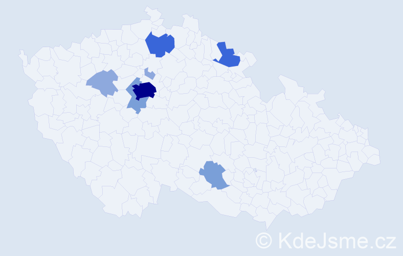 Příjmení: 'Biegel', počet výskytů 21 v celé ČR