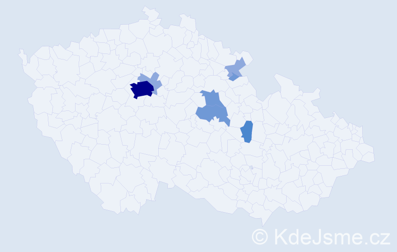 Příjmení: 'Padyásek', počet výskytů 17 v celé ČR