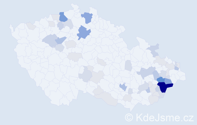 Příjmení: 'Bambuchová', počet výskytů 162 v celé ČR
