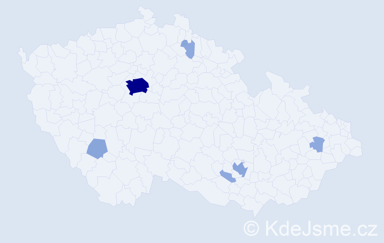 Příjmení: 'Pirková', počet výskytů 18 v celé ČR