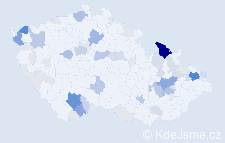 Příjmení: 'Salva', počet výskytů 196 v celé ČR