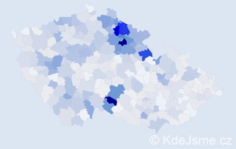 Příjmení: 'Nosková', počet výskytů 2911 v celé ČR