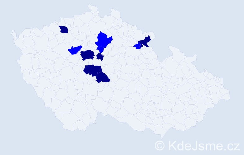 Příjmení: 'Mázik', počet výskytů 16 v celé ČR