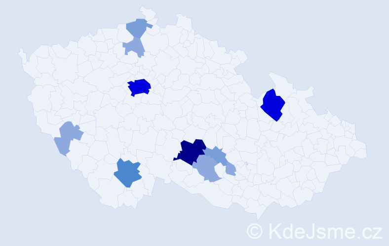 Příjmení: 'Hekrdlová', počet výskytů 30 v celé ČR