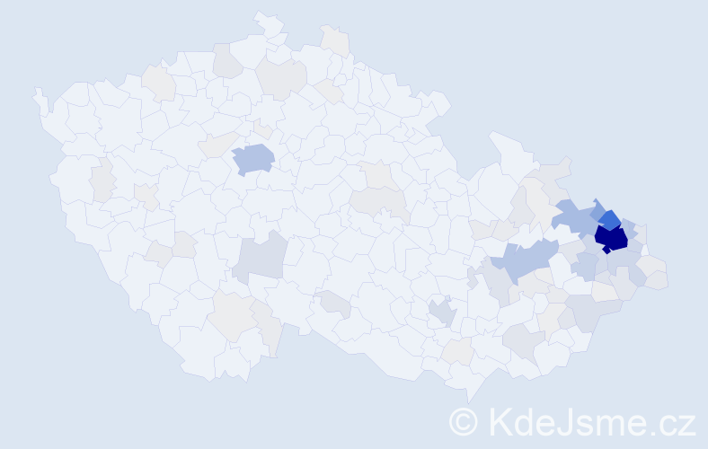 Příjmení: 'Návratová', počet výskytů 459 v celé ČR