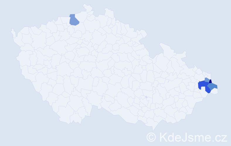 Příjmení: 'Baszczyňski', počet výskytů 6 v celé ČR