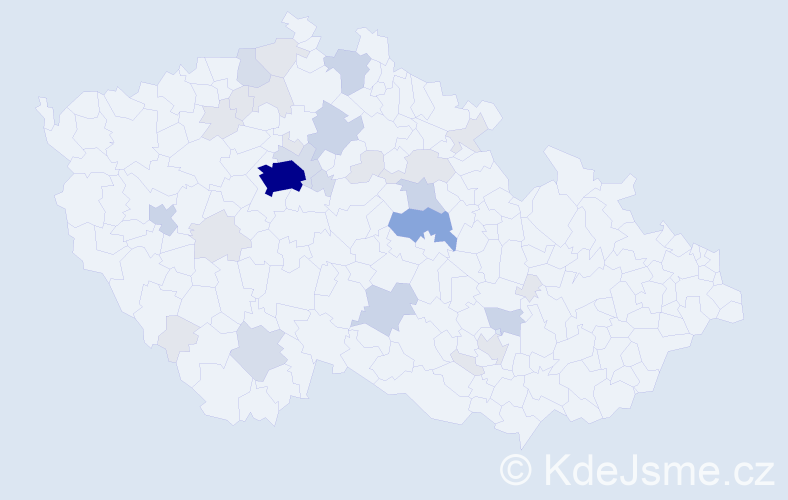 Příjmení: 'Habor', počet výskytů 87 v celé ČR