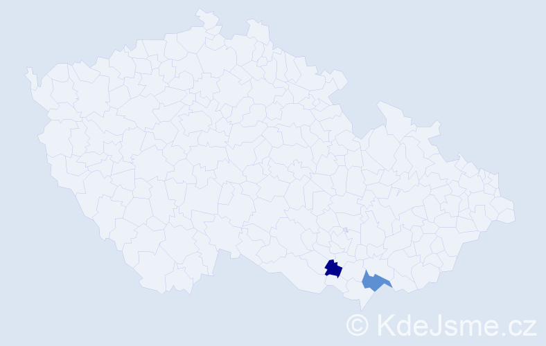 Příjmení: 'Tomanovská', počet výskytů 3 v celé ČR