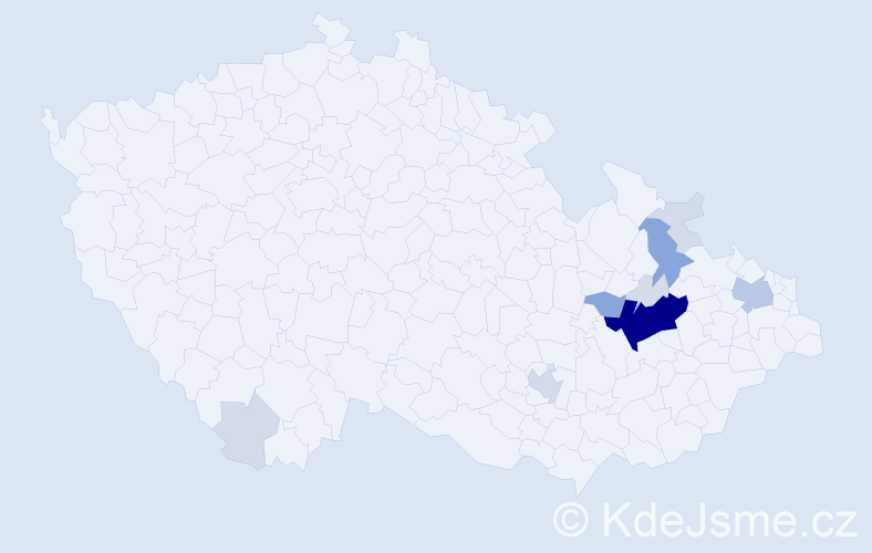 Příjmení: 'Grofková', počet výskytů 32 v celé ČR