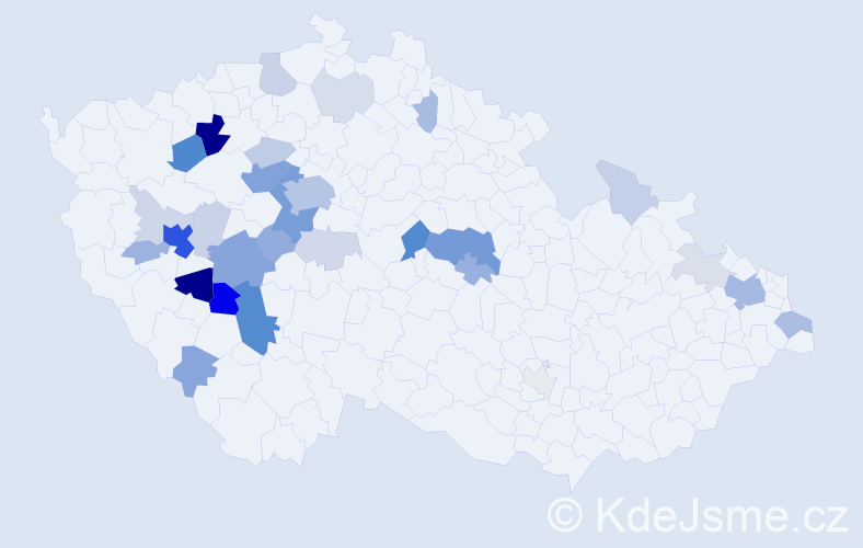Příjmení: 'Panýrková', počet výskytů 113 v celé ČR
