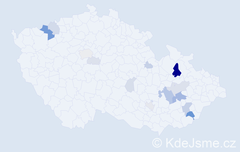 Příjmení: 'Glacner', počet výskytů 41 v celé ČR