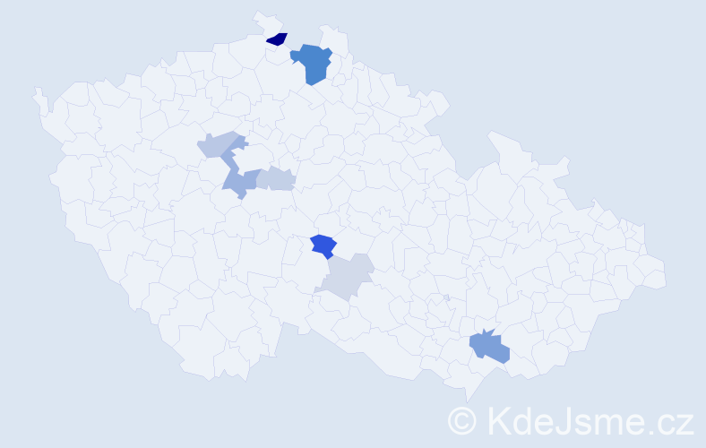 Příjmení: 'Veroňková', počet výskytů 26 v celé ČR