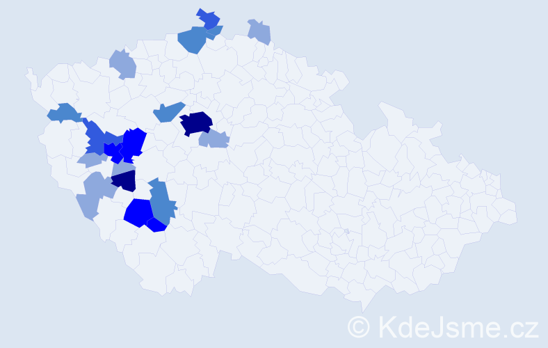 Příjmení: 'Ceplechová', počet výskytů 48 v celé ČR