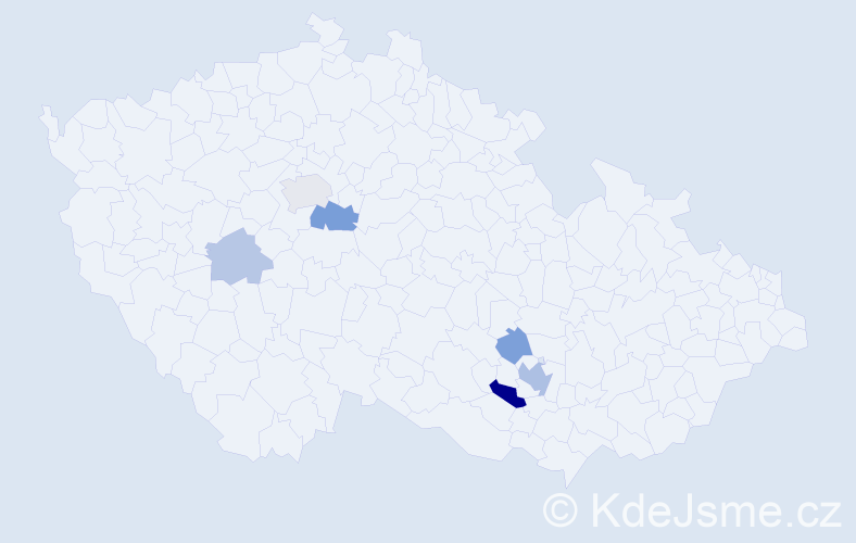 Příjmení: 'Reda', počet výskytů 13 v celé ČR