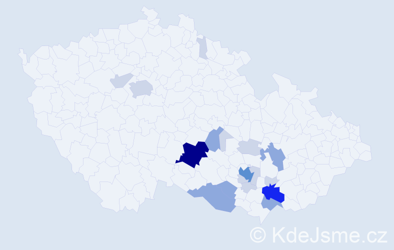 Příjmení: 'Filipenská', počet výskytů 48 v celé ČR